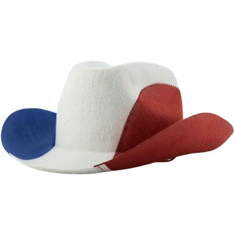 Blå vit röd cowboyhatt 1 Blå vit röd cowboyhatt