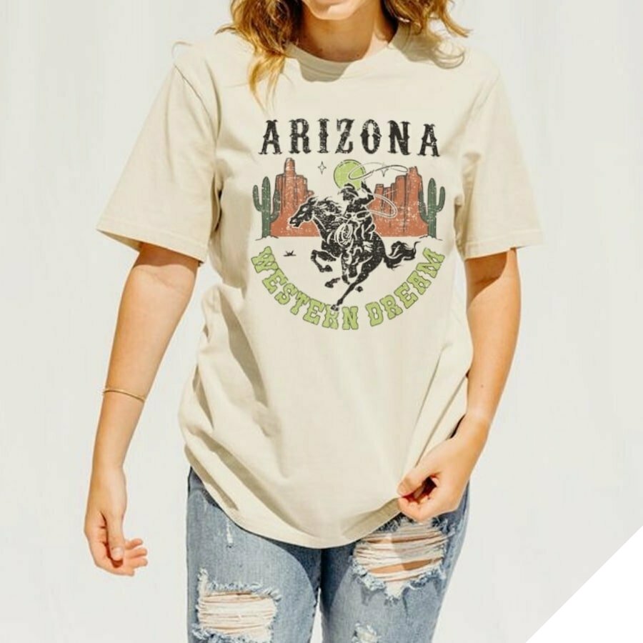 Cowboy-t-shirt med cowgirl-dräkt 2 Cowboy-t-shirt med cowgirl-dräkt