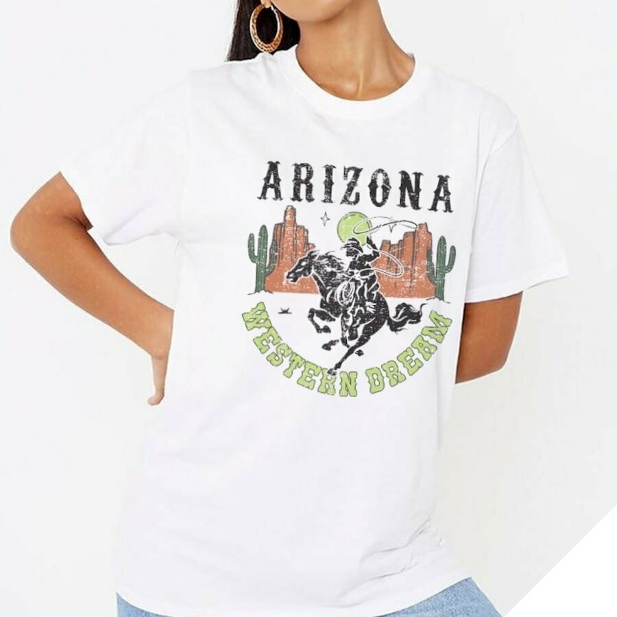 Cowboy-t-shirt med cowgirl-dräkt 3 Cowboy-t-shirt med cowgirl-dräkt