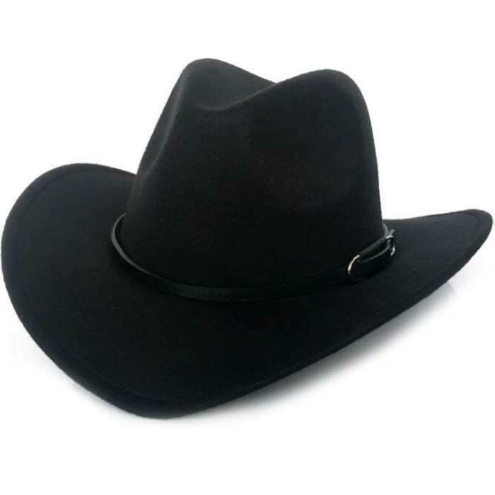 Cowboyhatt i svart filt 1 Cowboyhatt i svart filt