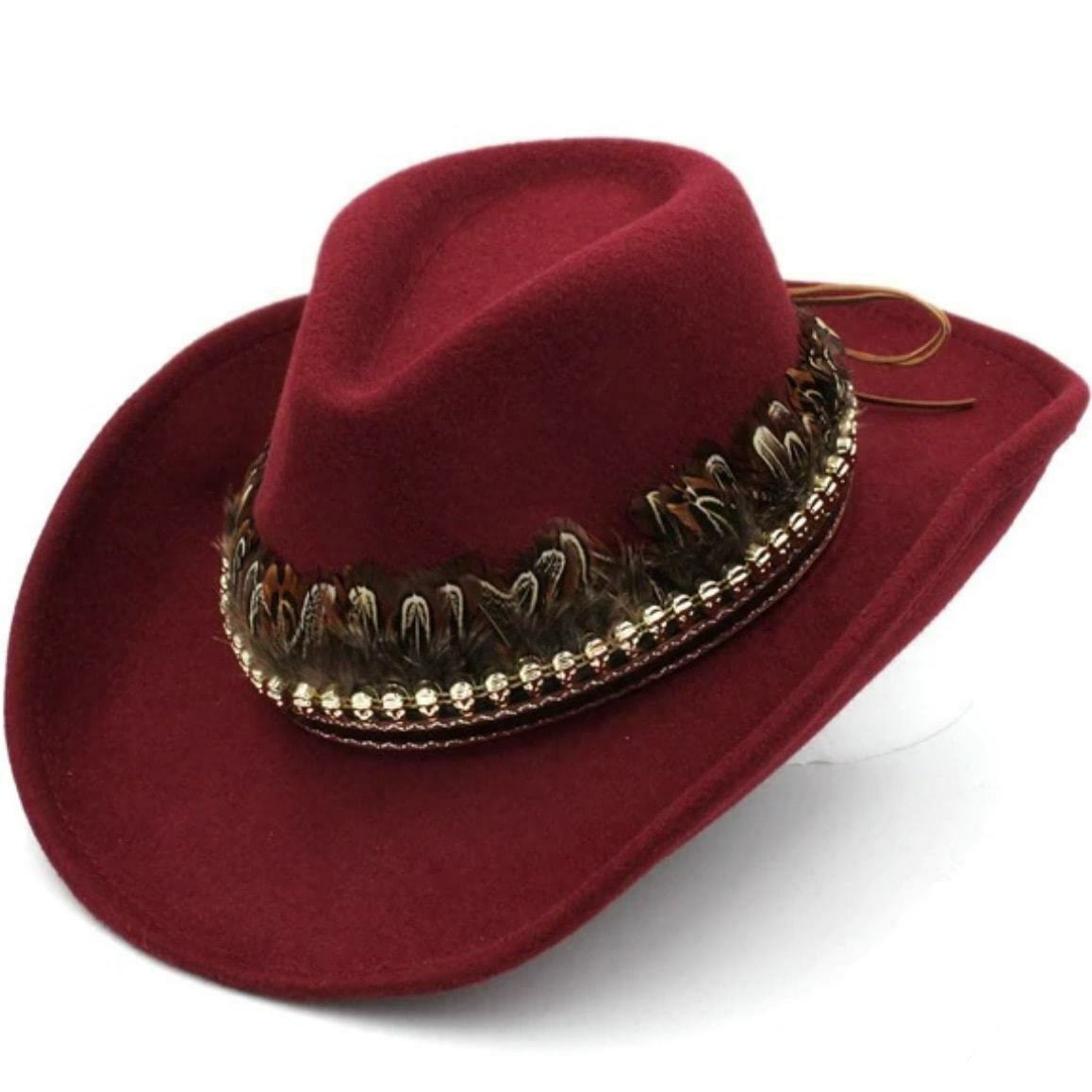 Cowboyhatt med fjädrar 2 Cowboyhatt med fjädrar