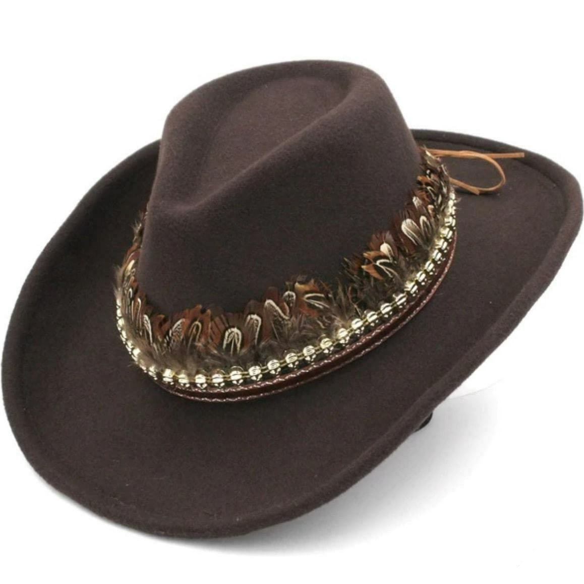 Cowboyhatt med fjädrar 3 Cowboyhatt med fjädrar