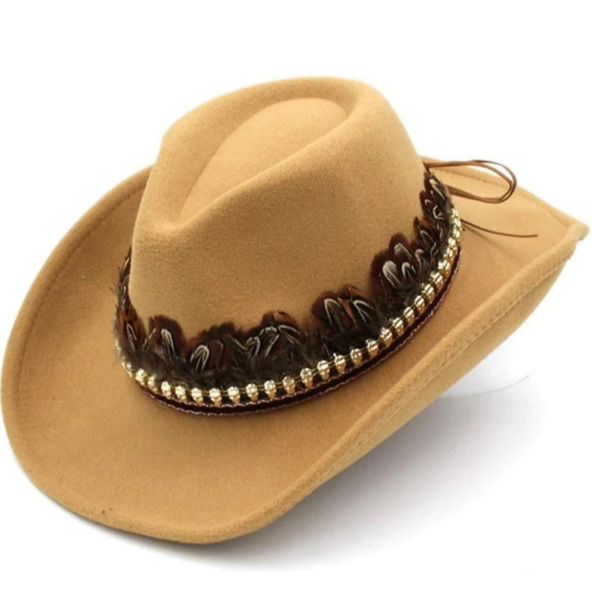 Cowboyhatt med fjädrar 4 Cowboyhatt med fjädrar