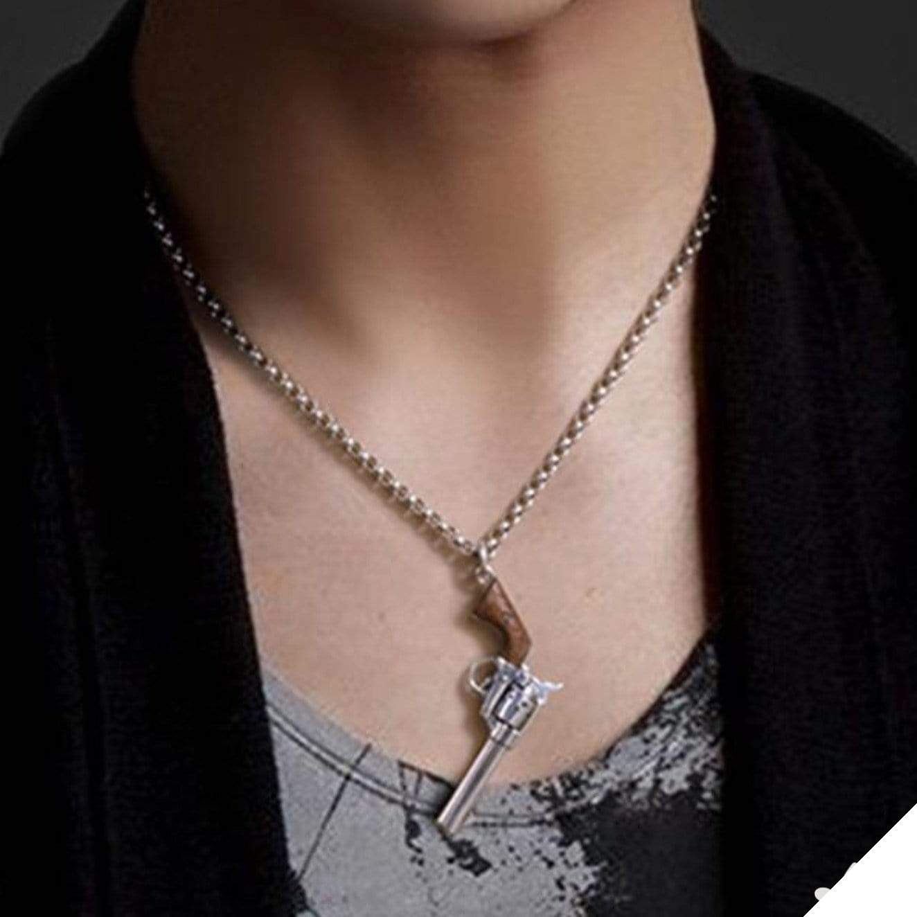 Western revolver halsband (silver) 5 Western revolver halsband (silver)